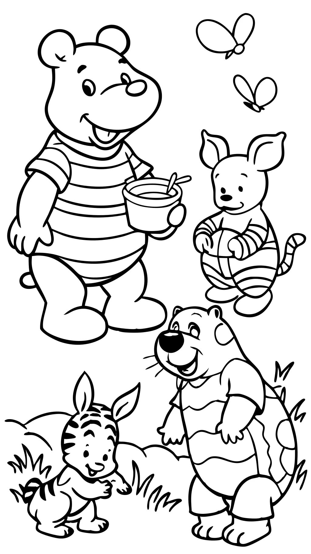 páginas para colorear de pooh oso